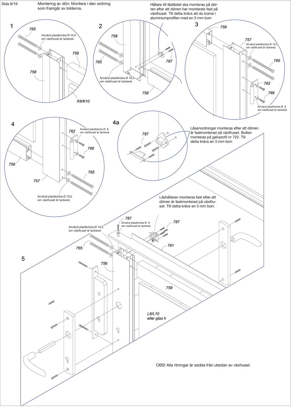 Till detta krävs att du borrar i aluminiumprofilen med en 3 mm borr.