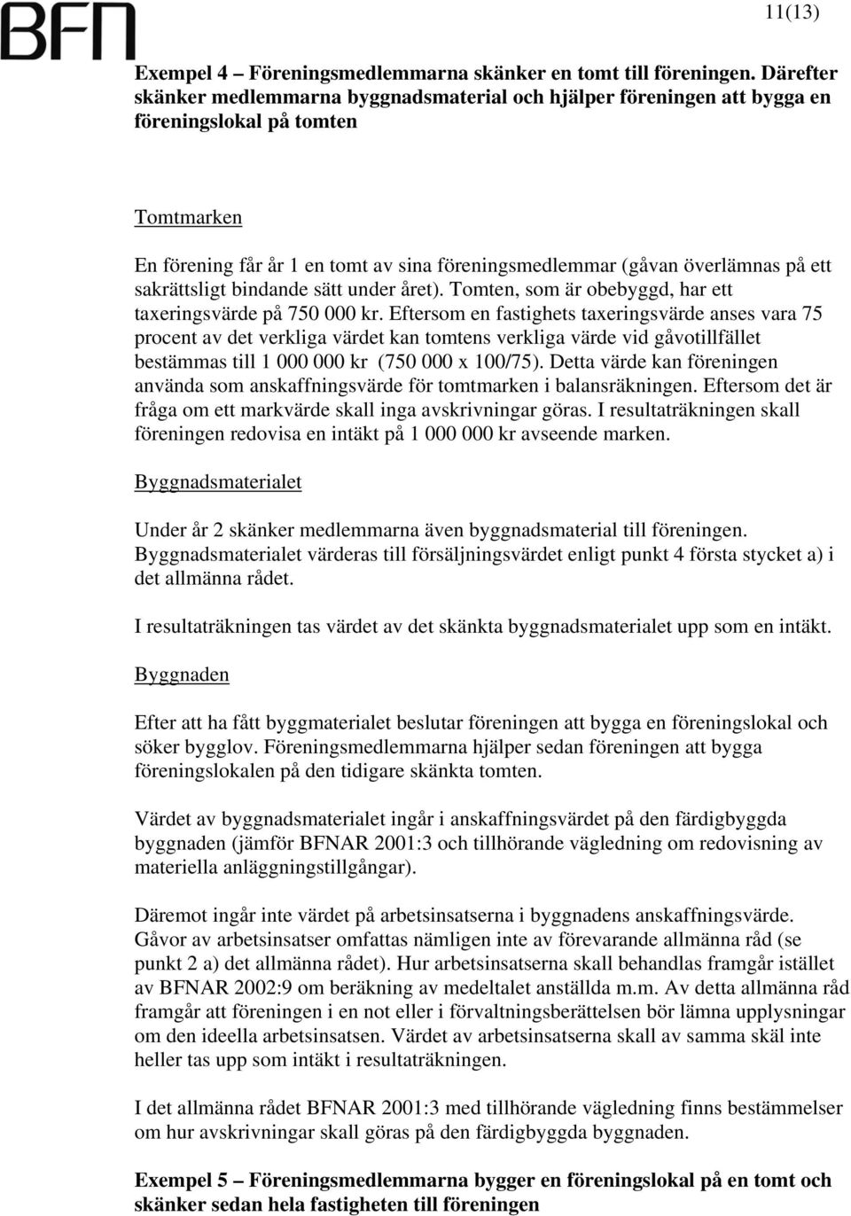 sakrättsligt bindande sätt under året). Tomten, som är obebyggd, har ett taxeringsvärde på 750 000 kr.