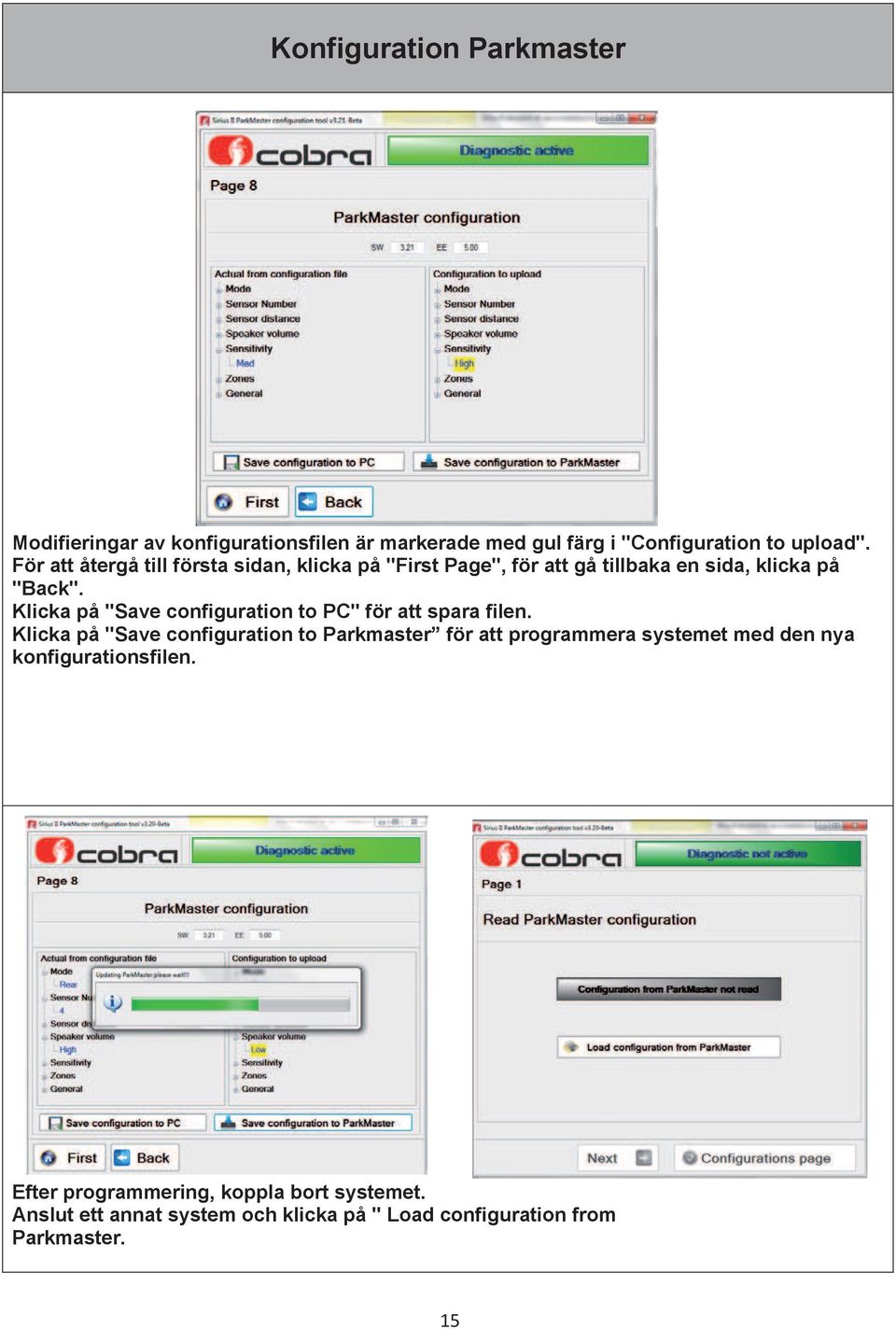 Klicka på "Save configuration to PC" för att spara filen.