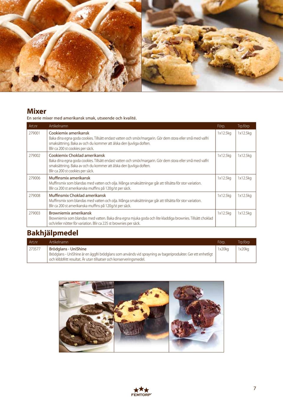 Tillsätt endast vatten och smör/margarin. Gör dem stora eller små med valfri smaksättning. Baka av och du kommer att älska den ljuvliga doften. Blir ca 200 st cookies per säck.