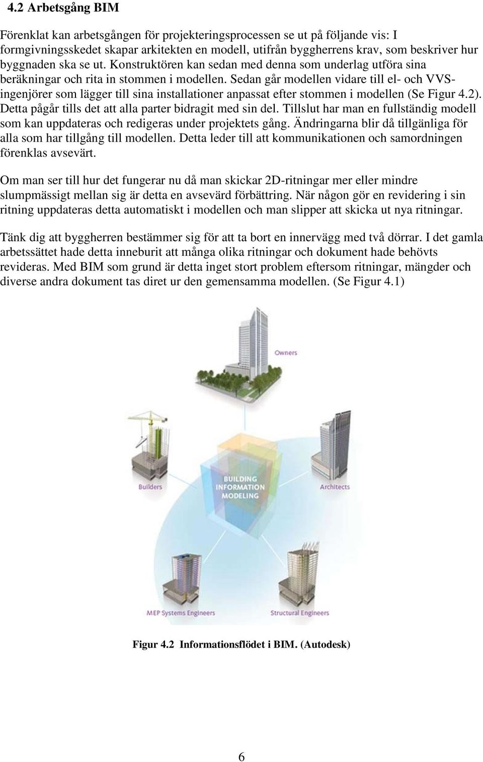 Sedan går modellen vidare till el- och VVSingenjörer som lägger till sina installationer anpassat efter stommen i modellen (Se Figur 4.2). Detta pågår tills det att alla parter bidragit med sin del.