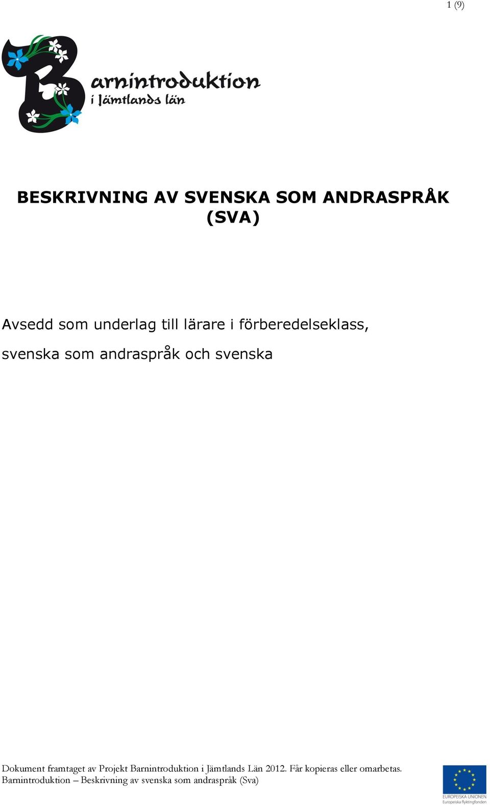 underlag till lärare i