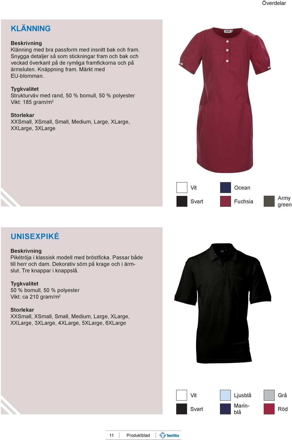 Strukturväv med rand, Vikt: 185 gram/m 2 XXSmall, XSmall, Small, Medium, Large, XLarge, XXLarge, 3XLarge Svart Ocean Fuchsia Army green UNISEXPIKÉ Pikétröja i