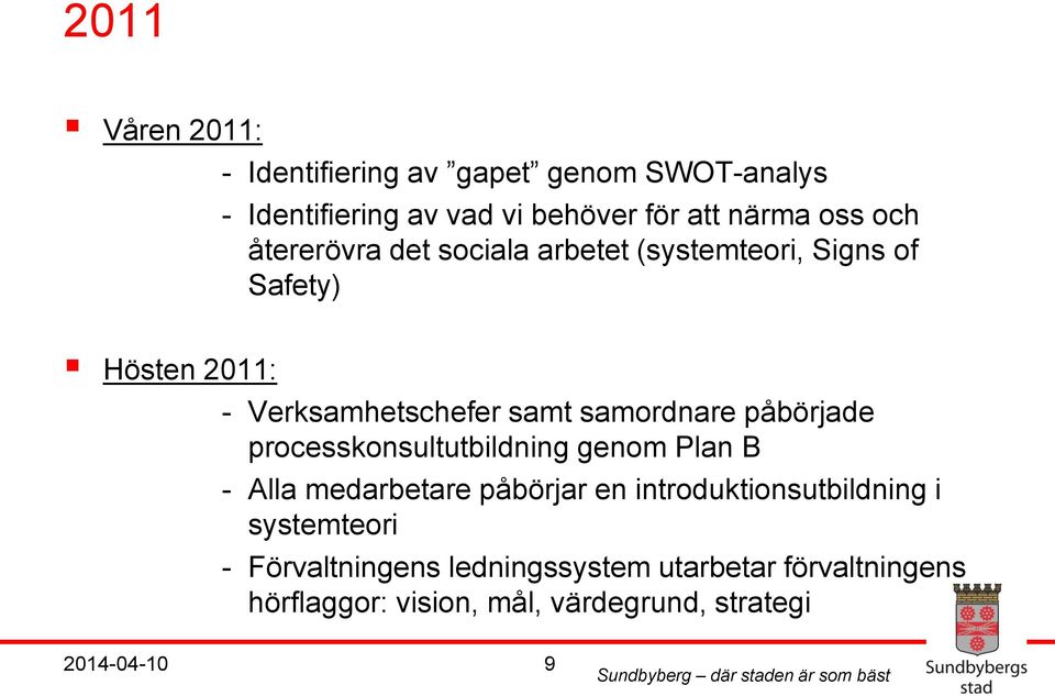 påbörjade processkonsultutbildning genom Plan B - Alla medarbetare påbörjar en introduktionsutbildning i