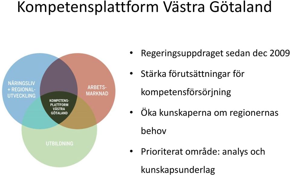 förutsättningar för kompetensförsörjning Öka