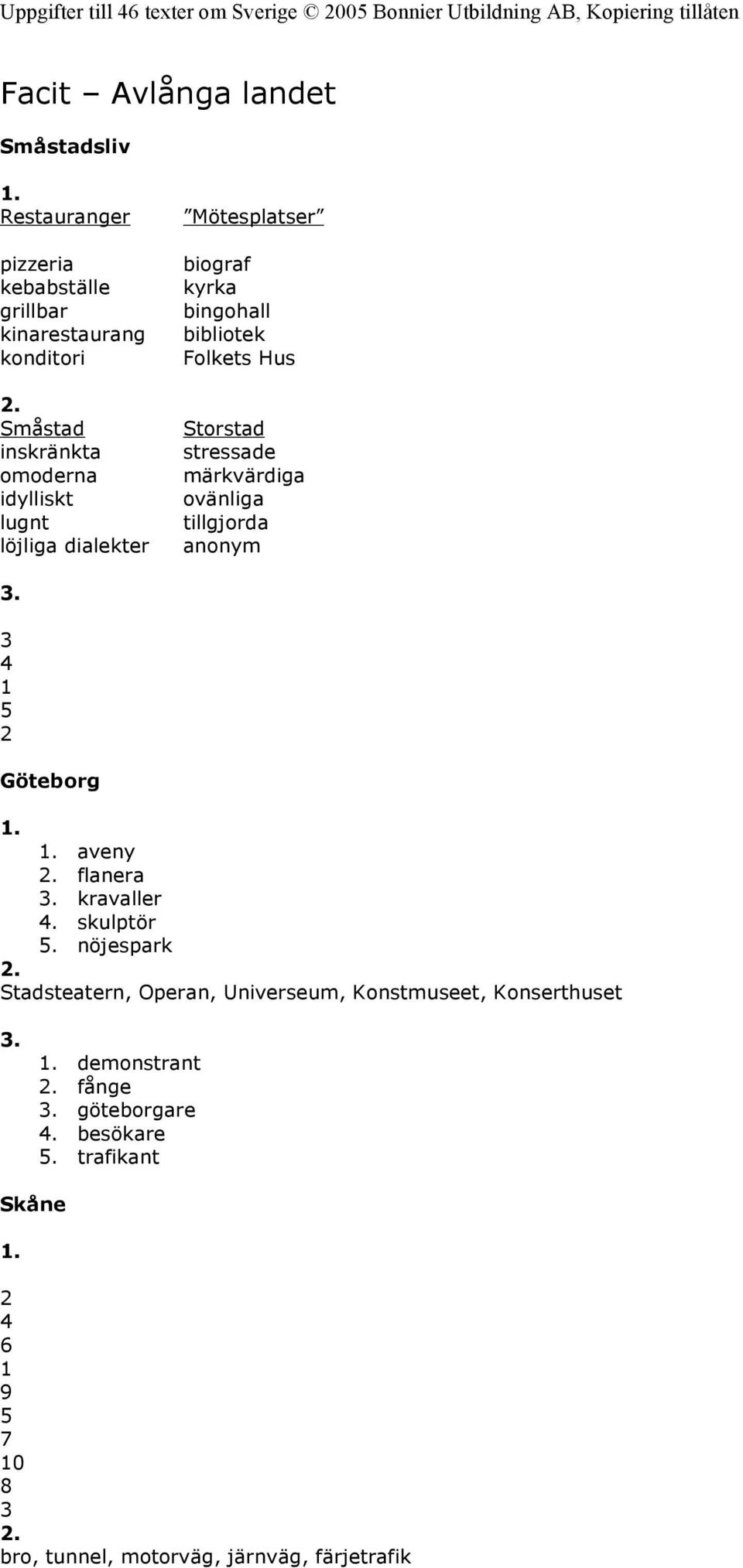 tillgjorda anonym 3 4 1 5 2 Göteborg aveny flanera kravaller 4. skulptör 5.