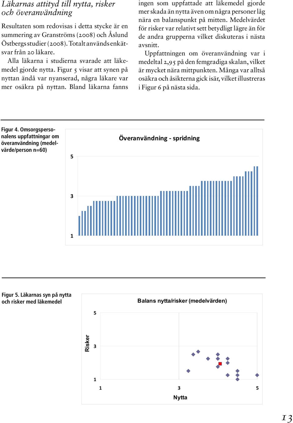 Bland läkarna fanns ingen som uppfattade att läkemedel gjorde mer skada än nytta även om några personer låg nära en balanspunkt på mitten.