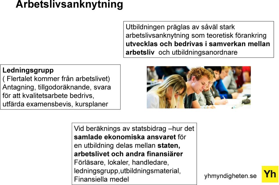 kvalitetsarbete bedrivs, utfärda examensbevis, kursplaner Vid beräknings av statsbidrag hur det samlade ekonomiska ansvaret för en