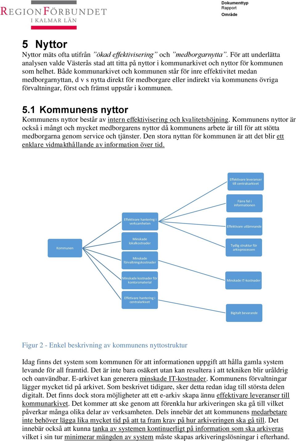 kommunen. 5.1 Kommunens nyttor Kommunens nyttor består av intern effektivisering och kvalitetshöjning.