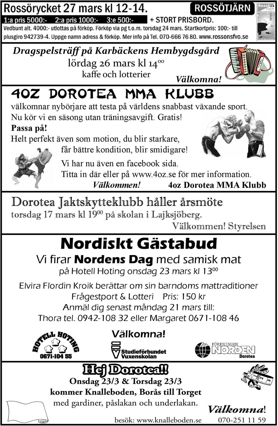Titta in där eller på www.4oz.se för mer information. Välkommen!