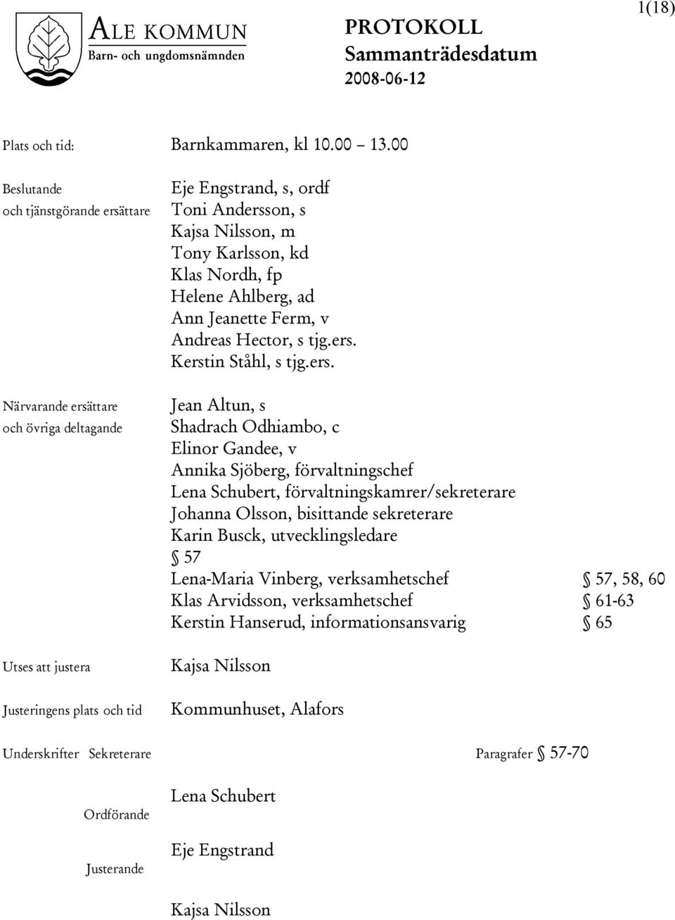 Klas Nordh, fp Helene Ahlberg, ad Ann Jeanette Ferm, v Andreas Hector, s tjg.ers.