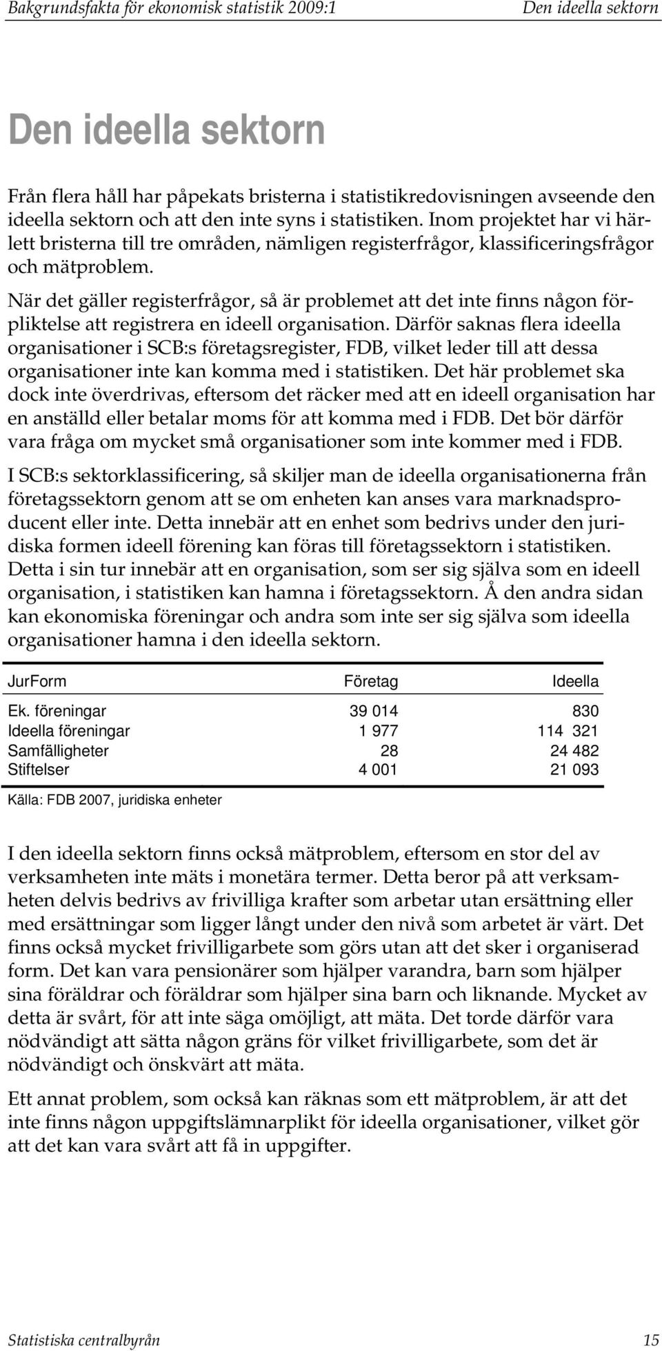 När det gäller registerfrågor, så är problemet att det inte finns någon förpliktelse att registrera en ideell organisation.