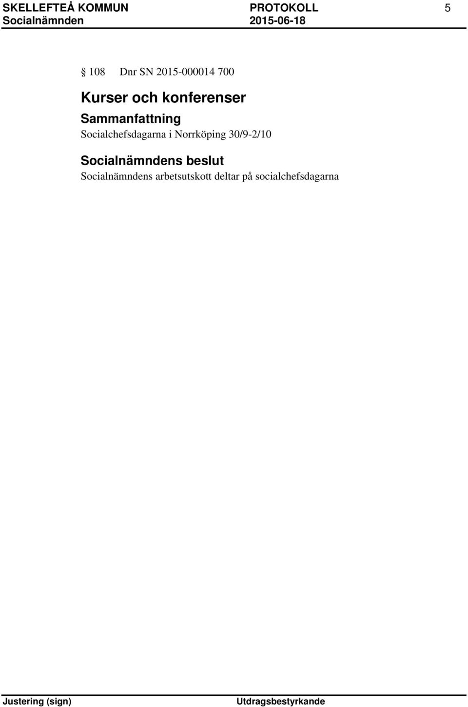 Socialchefsdagarna i Norrköping 30/9-2/10