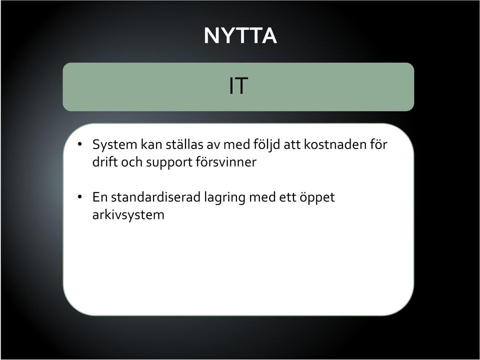 support försvinner En