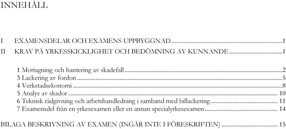 .. 8 5 Analys av skador... 10 6 Teknisk rådgivning och arbetshandledning i samband med billackering.