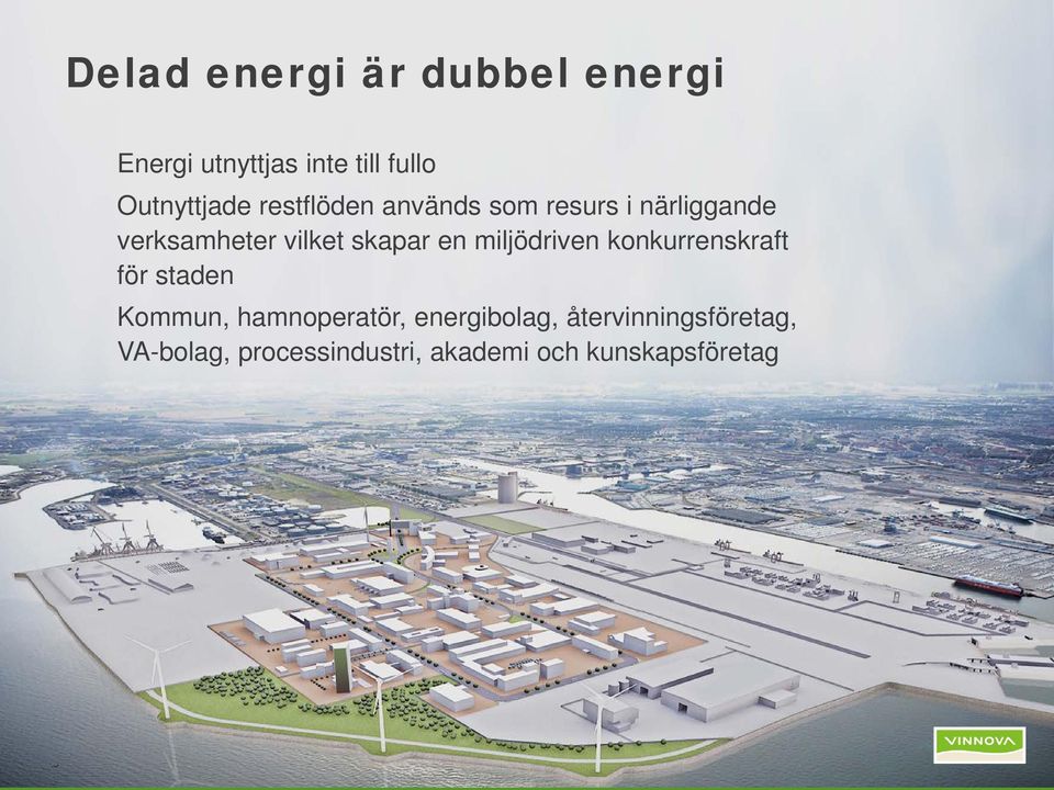 miljödriven konkurrenskraft för staden Kommun, hamnoperatör, energibolag,