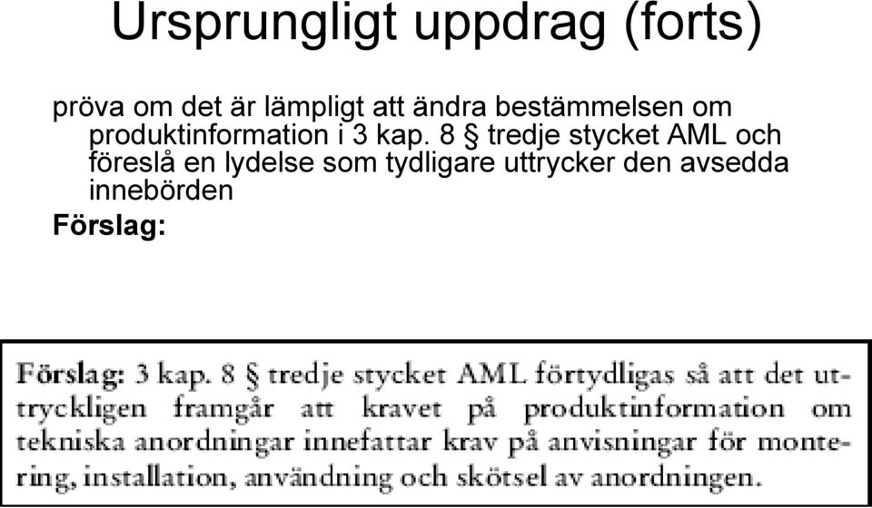 produktinformation i 3 kap.