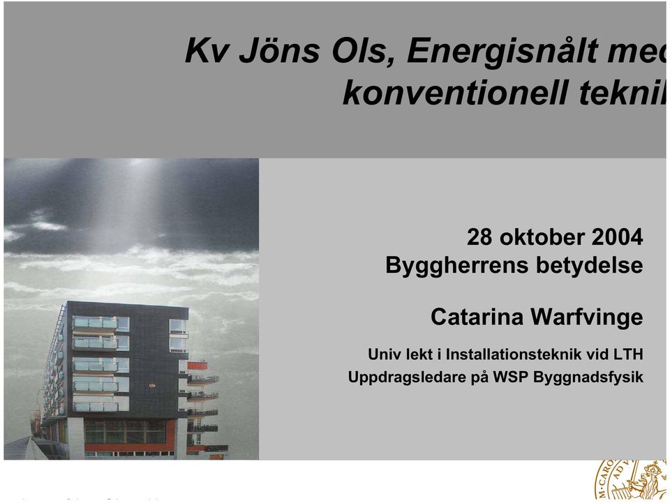 Catarina Warfvinge Univ lekt i