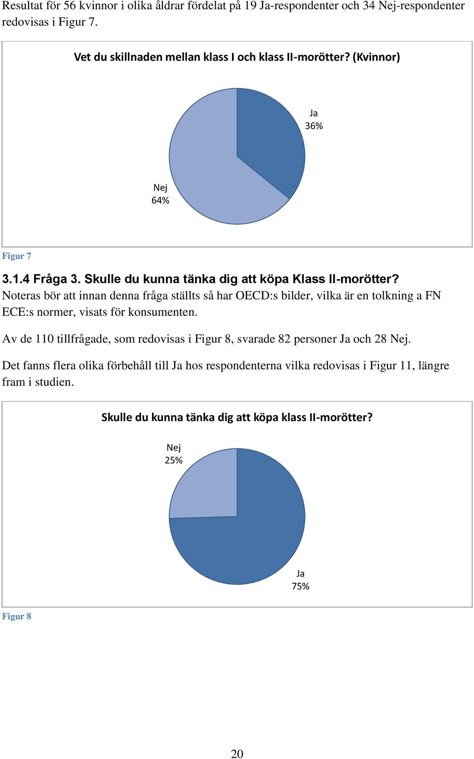 Noteras bör att innan denna fråga ställts så har OECD:s bilder, vilka är en tolkning a FN ECE:s normer, visats för konsumenten.