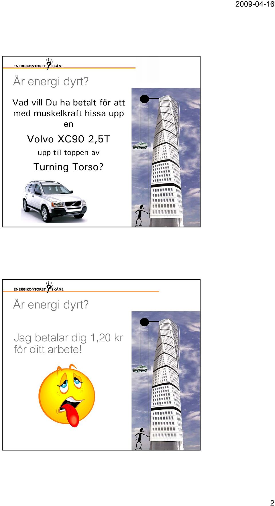 hissa upp en Volvo XC90 2,5T upp till toppen