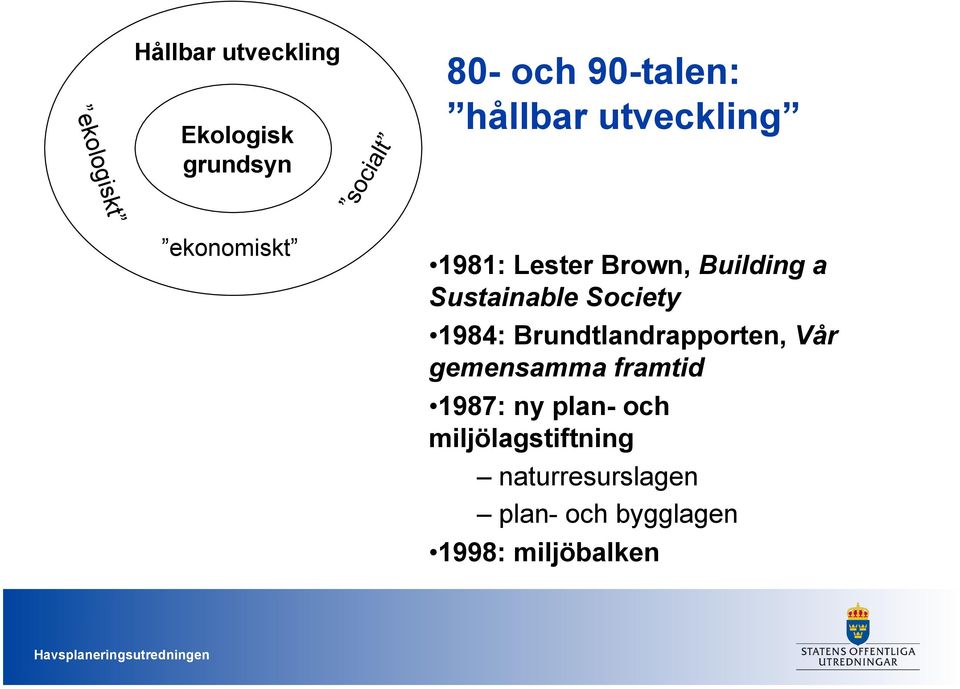 Sustainable Society 1984: Brundtlandrapporten, Vår gemensamma framtid