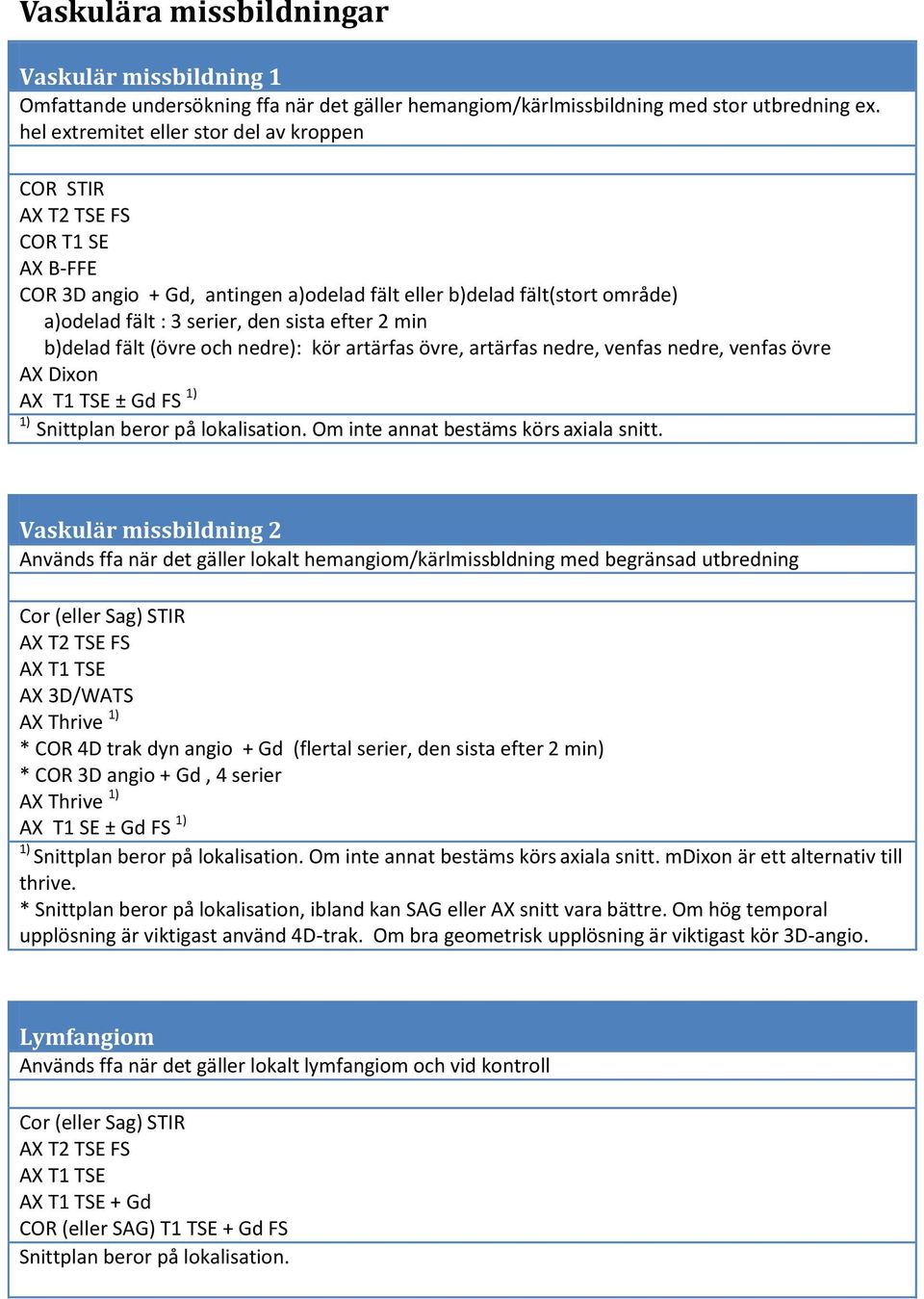 2 min b)delad fält (övre och nedre): kör artärfas övre, artärfas nedre, venfas nedre, venfas övre AX Dixon AX T1 TSE ± Gd FS 1) 1) Snittplan beror på lokalisation.