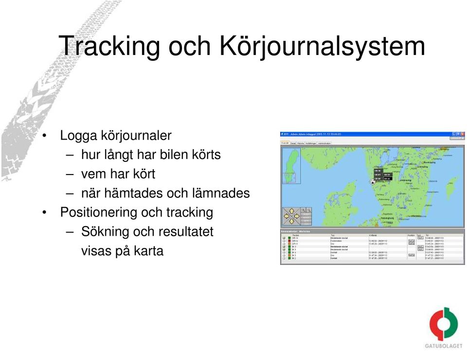 har kört när hämtades och lämnades