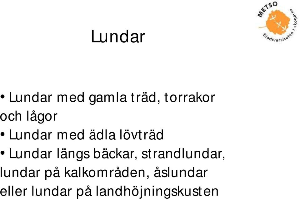 bäckar, strandlundar, lundar på