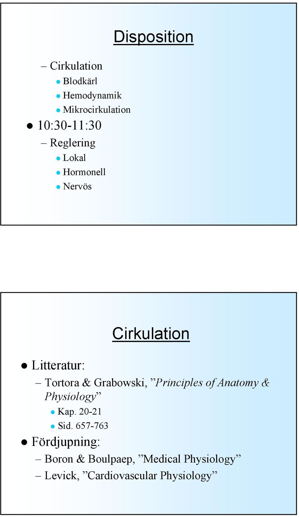 Principles of Anatomy & Physiology Kap. 20-21 Cirkulation Sid.
