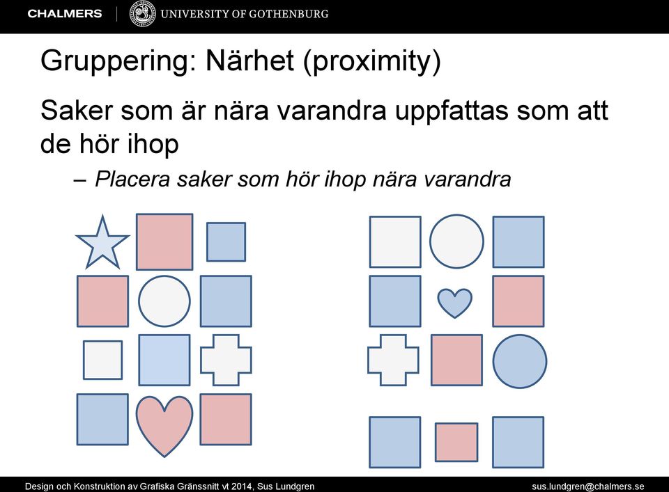 uppfattas som att de hör ihop