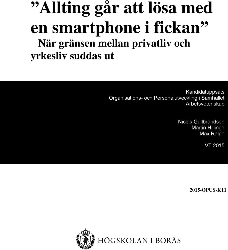 Organisations- och Personalutveckling i Samhället