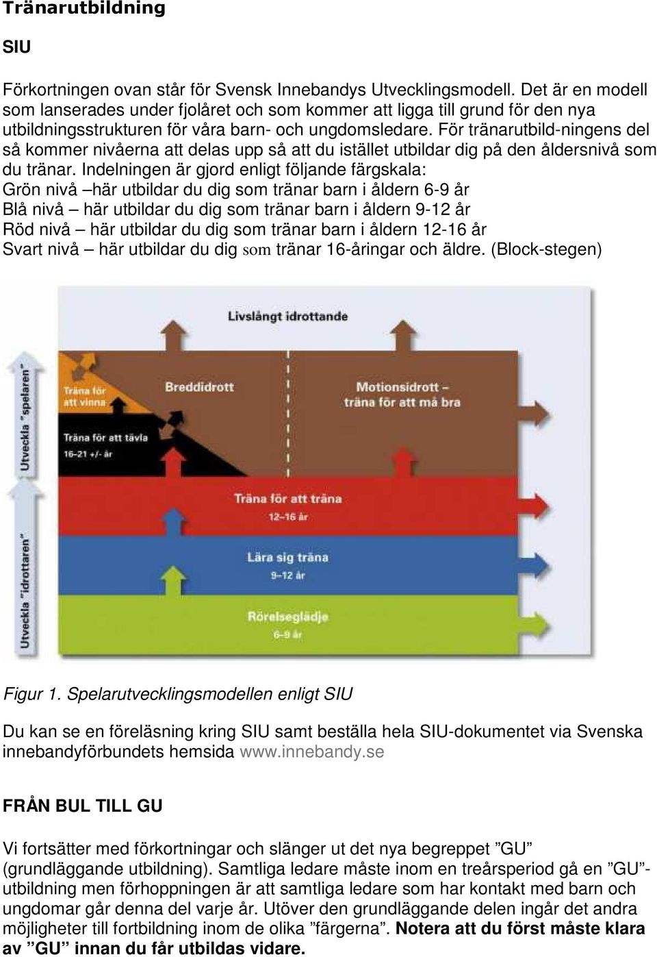 För tränarutbild-ningens del så kommer nivåerna att delas upp så att du istället utbildar dig på den åldersnivå som du tränar.