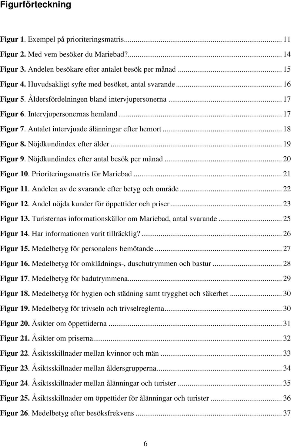 Antalet intervjuade ålänningar efter hemort... 18 Figur 8. Nöjdkundindex efter ålder... 19 Figur 9. Nöjdkundindex efter antal besök per månad... 20 Figur 10. Prioriteringsmatris för Mariebad.