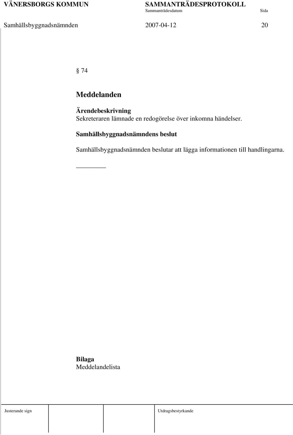händelser.