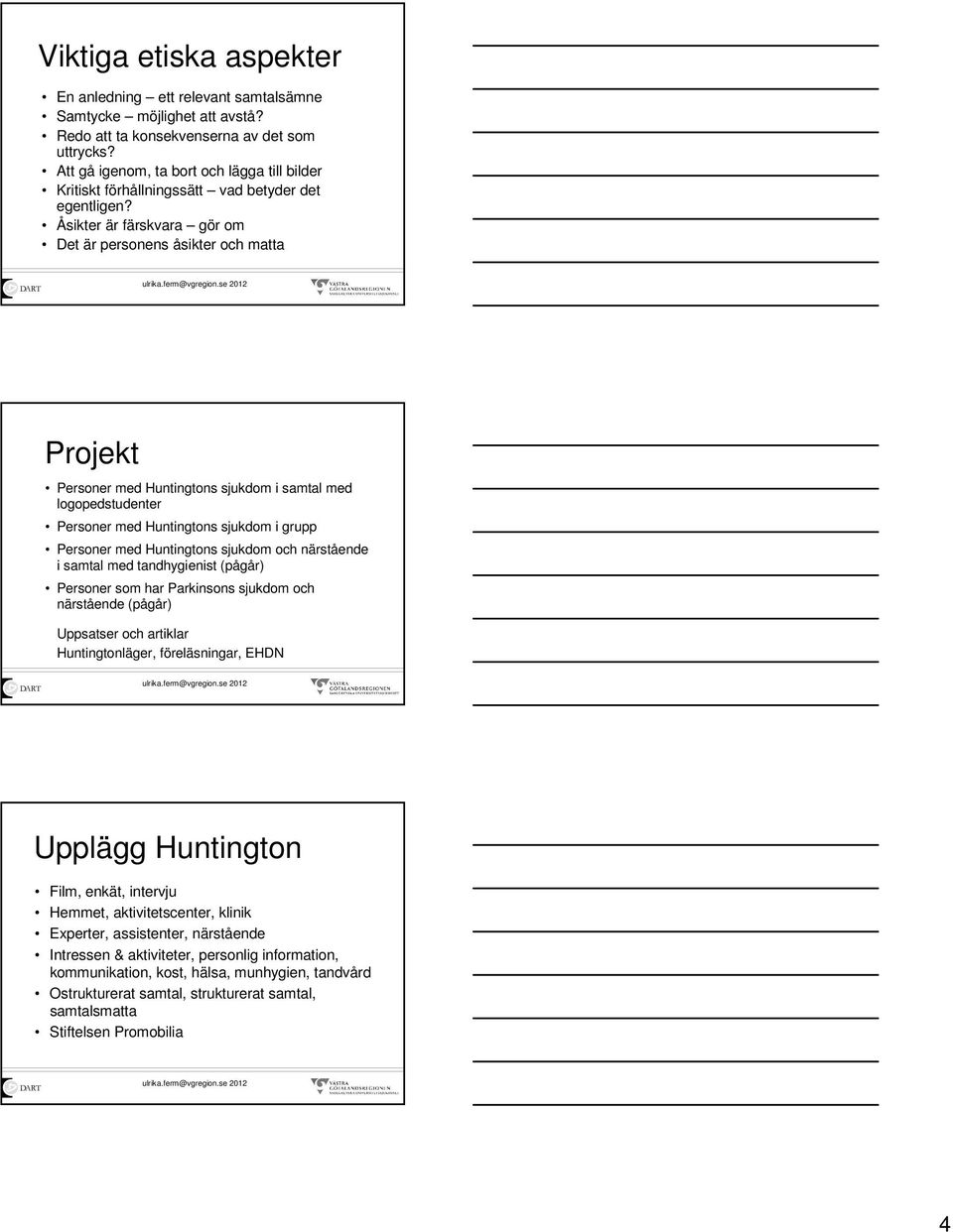 Åsikter är färskvara gör om Det är personens åsikter och matta Projekt Personer med Huntingtons sjukdom i samtal med logopedstudenter Personer med Huntingtons sjukdom i grupp Personer med Huntingtons