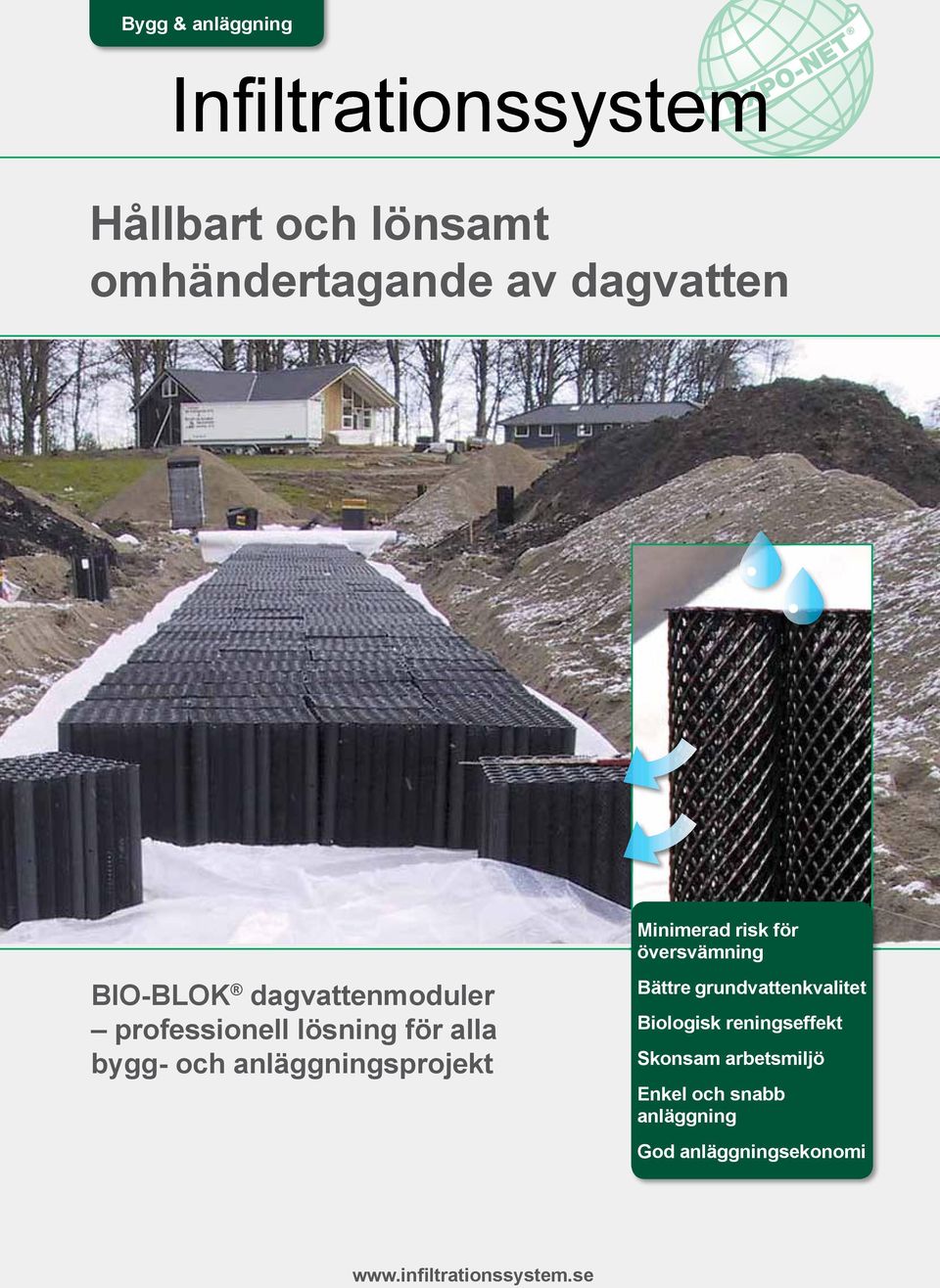 Minimerad risk för översvämning Bättre grundvattenkvalitet Biologisk reningseffekt