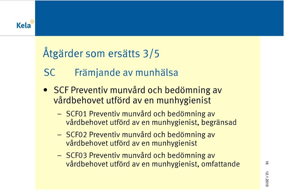 av en munhygienist, begränsad SCF02 Preventiv munvård och bedömning av vårdbehovet utförd av en