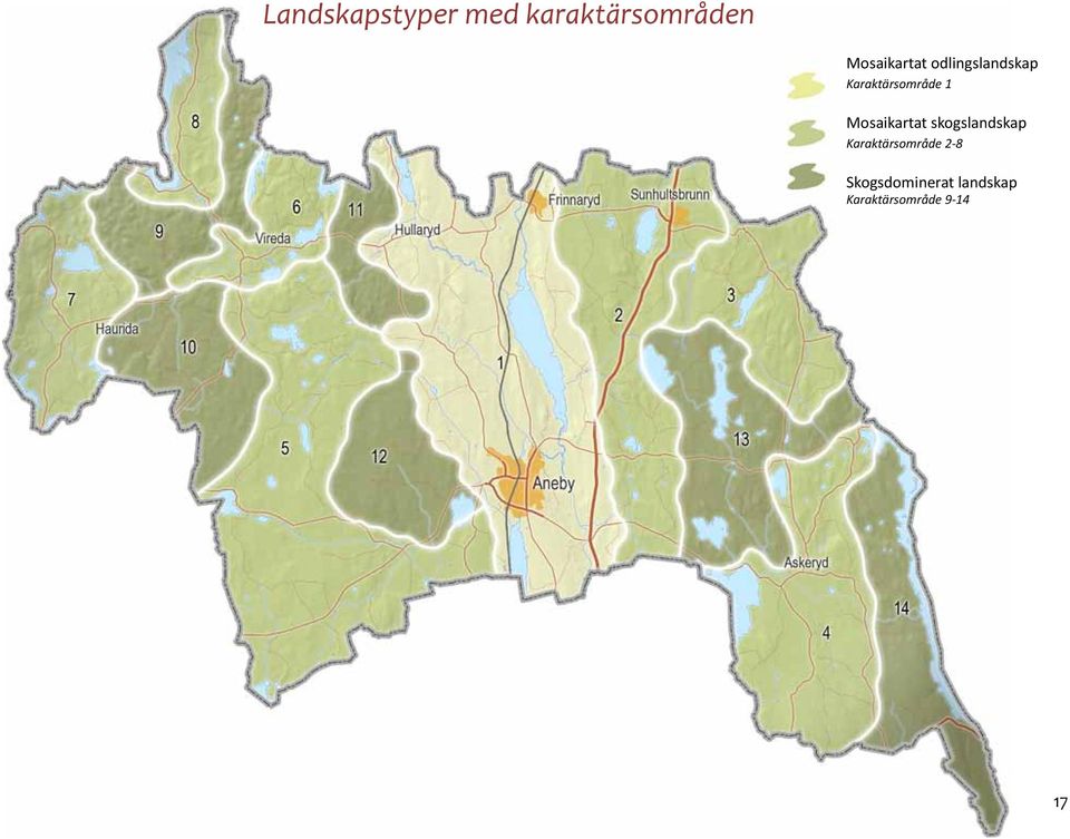 1 Mosaikartat skogslandskap Karaktärsområde