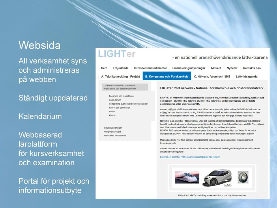 Webbaserad lärplattform för kursverksamhet och