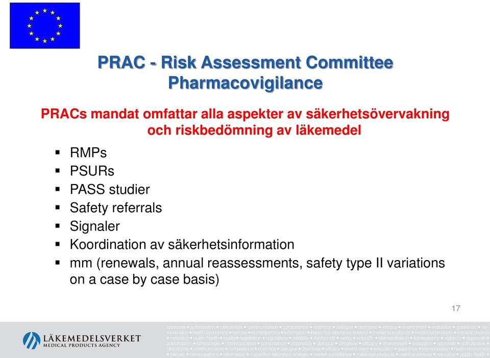 studier Safety referrals Signaler Koordination av säkerhetsinformation mm