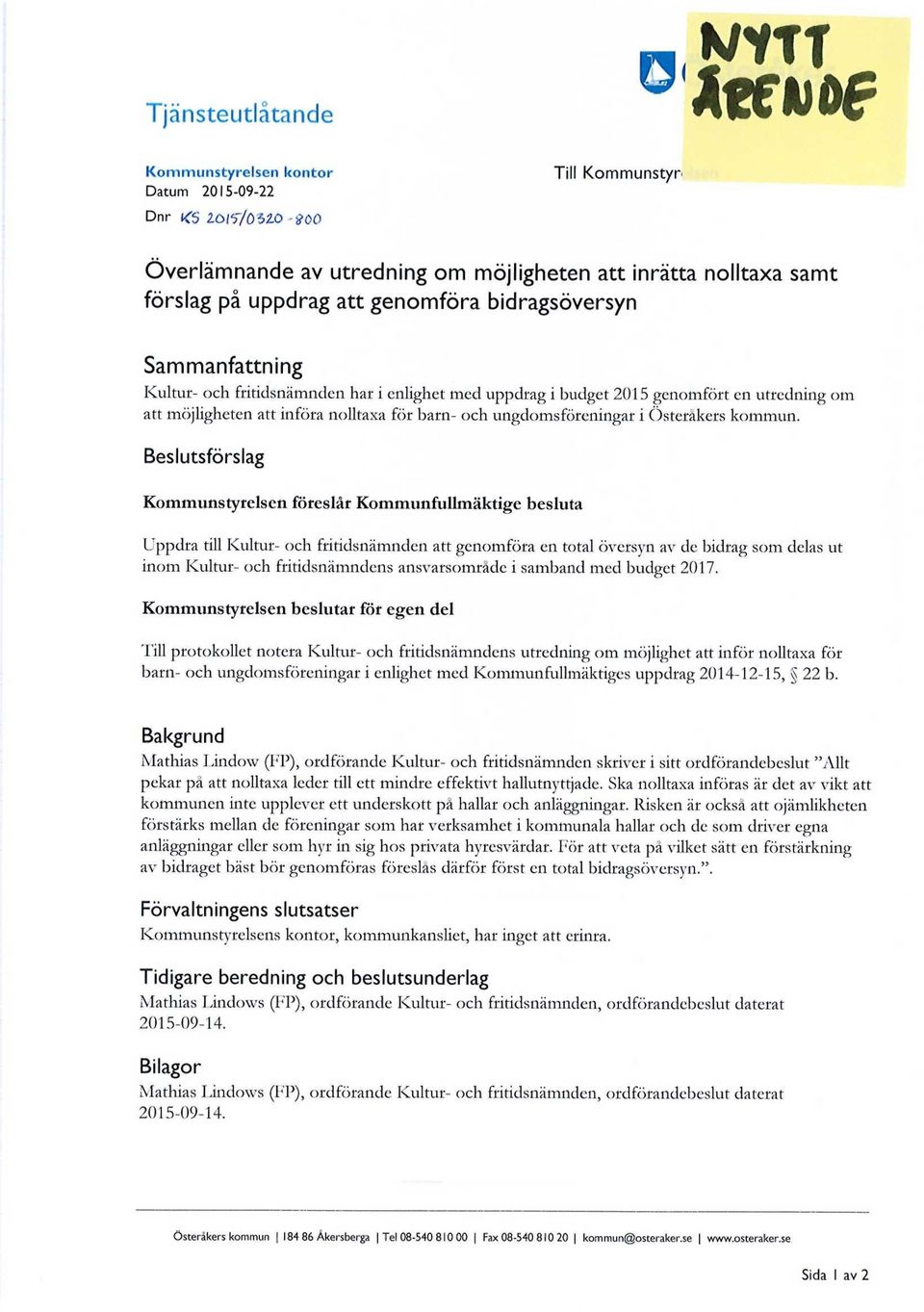Österåkers kommun.