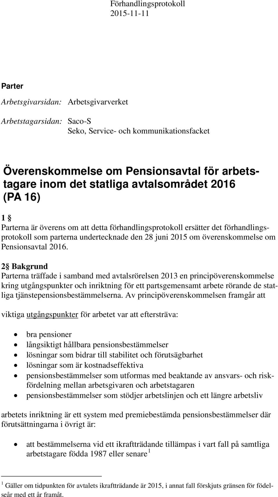 Pensionsavtal 2016.