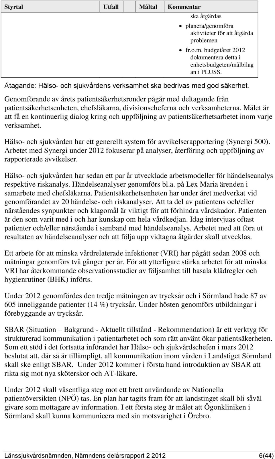 Genomförande av årets patientsäkerhetsronder pågår med deltagande från patientsäkerhetsenheten, chefsläkarna, divisionscheferna och verksamheterna.