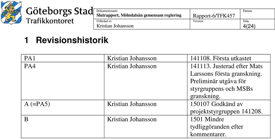 Justerad efter Mats Larssons första granskning.