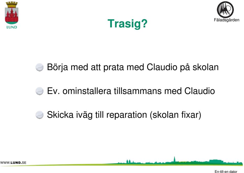 på skolan Ev.