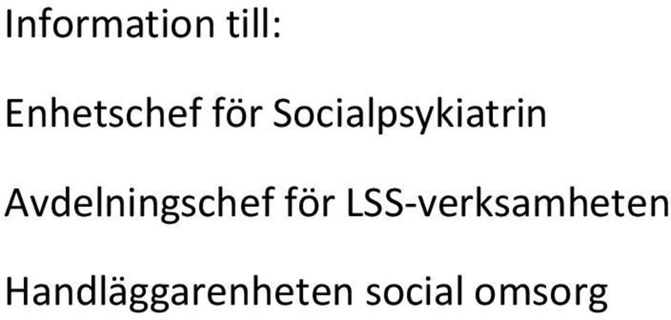 Avdelningschef för