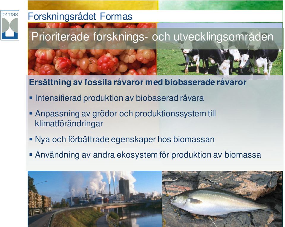Anpassning av grödor och produktionssystem till klimatförändringar Nya och