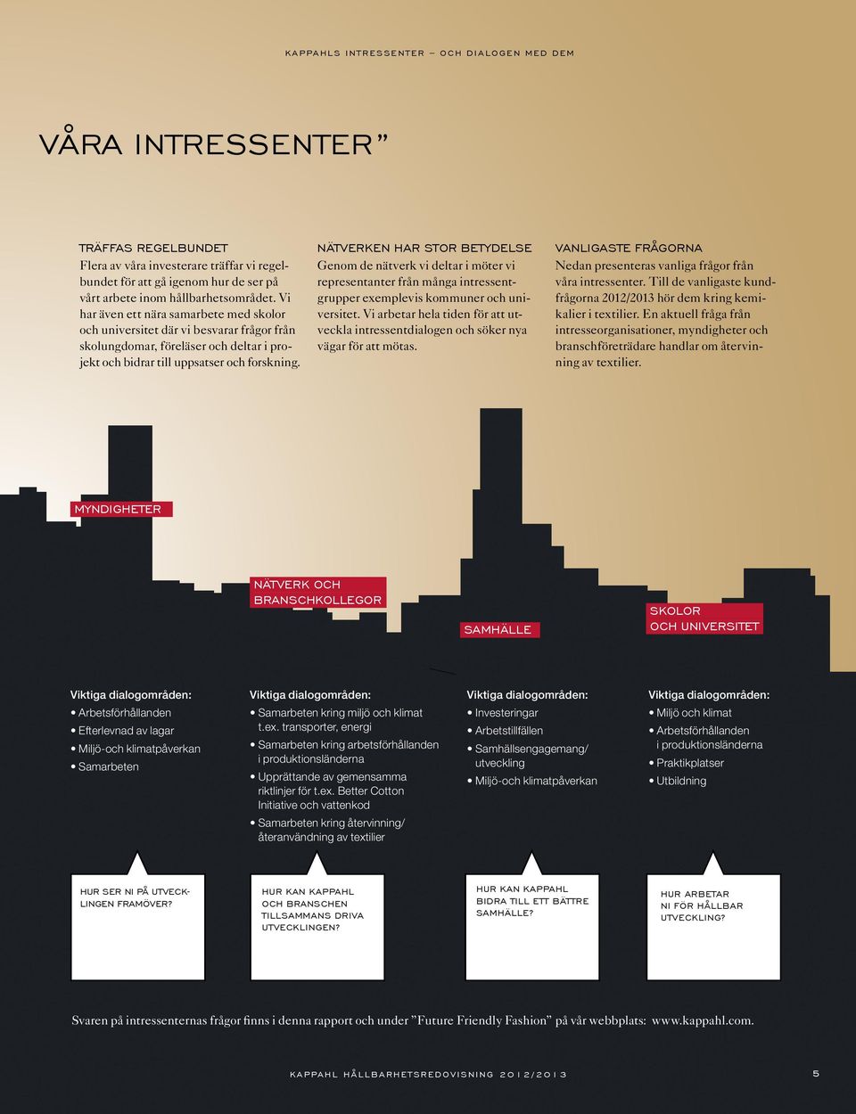 Nätverken har stor betydelse Genom de nätverk vi deltar i möter vi representanter från många intressentgrupper exemplevis kommuner och universitet.