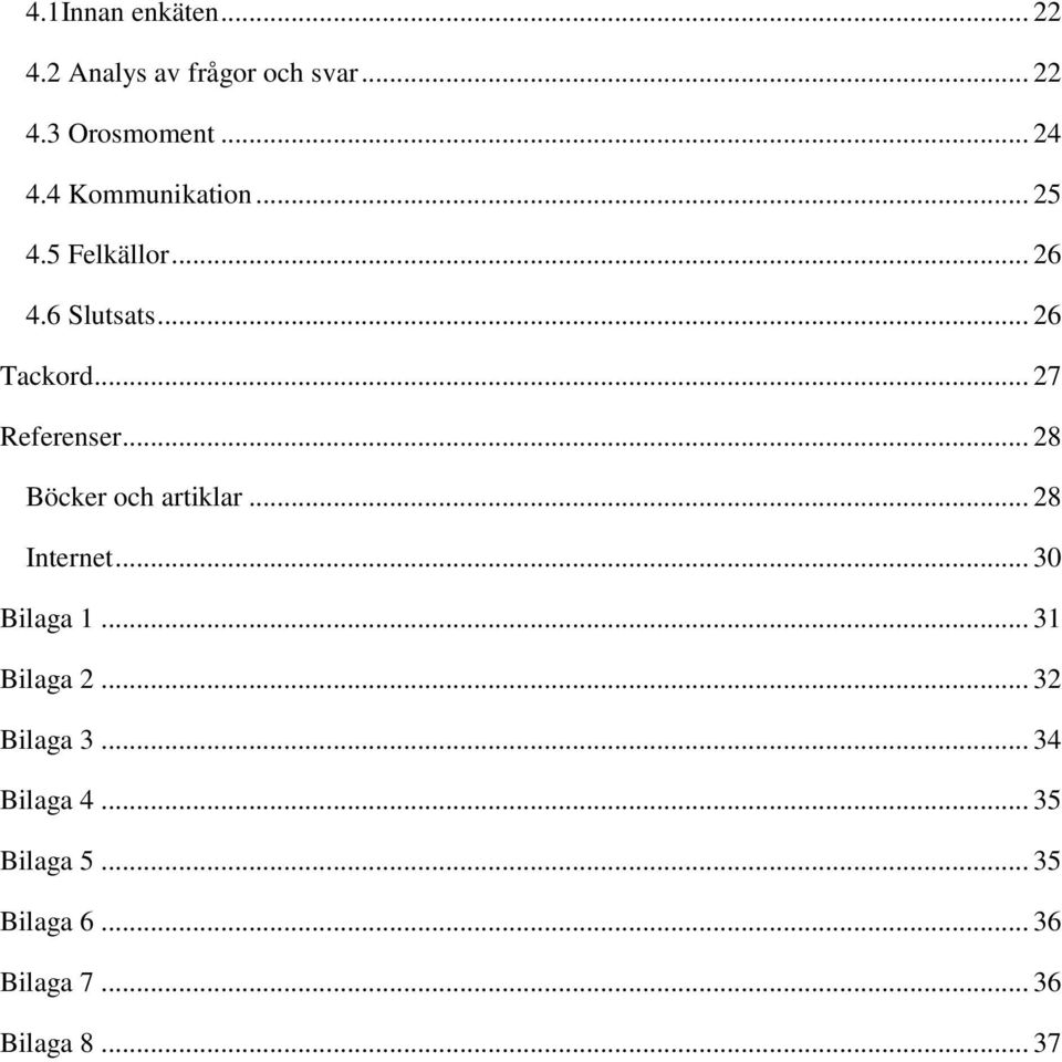 .. 28 Böcker och artiklar... 28 Internet... 30 Bilaga 1... 31 Bilaga 2... 32 Bilaga 3.
