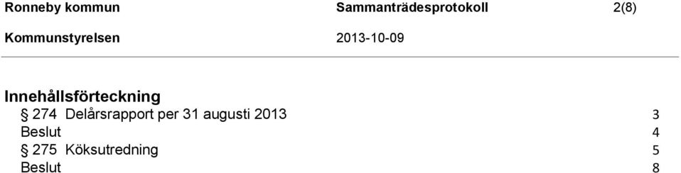 Innehållsförteckning 274